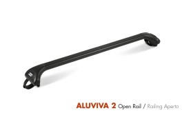Aluviva 2 Aluminum Roof Bars - open rails - Fabbri