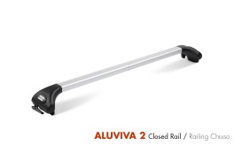 Aluviva 2 Aluminum Roof Bars - closed rails - Fabbri