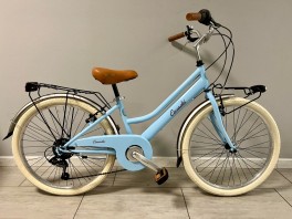 Bicicletta ragazza 24'' vintage cicli casadei azzurro pastello
