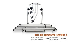 Rear bike rack Aluminum Bike Ok compact Camper 4 - Fabbri
