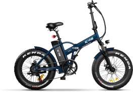 Fat bike elettrica pieghevole e-road icone blu artic