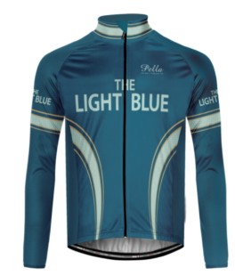 Giubbino ciclismo invernale The light blue