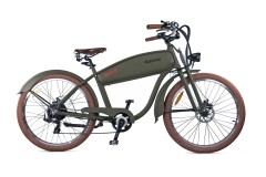 Bici elettrica chopper verde militare electri