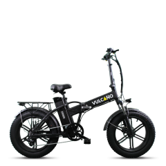 Fat bike elettrica Vulcano nero martellato